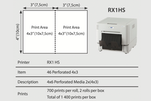 Laden Sie das Bild in den Galerie-Viewer, DNP RX1-HS PERFORATED MediaSet 4x6&quot; (10x15cm) - 102114P