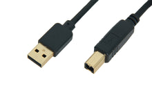 Laden Sie das Bild in den Galerie-Viewer, USB 2.0 Premium Kabel A/B vergoldet mit Ferrit, schwarz 1,8m