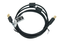 Laden Sie das Bild in den Galerie-Viewer, USB 2.0 Premium Kabel A/B vergoldet mit Ferrit, schwarz 1,8m
