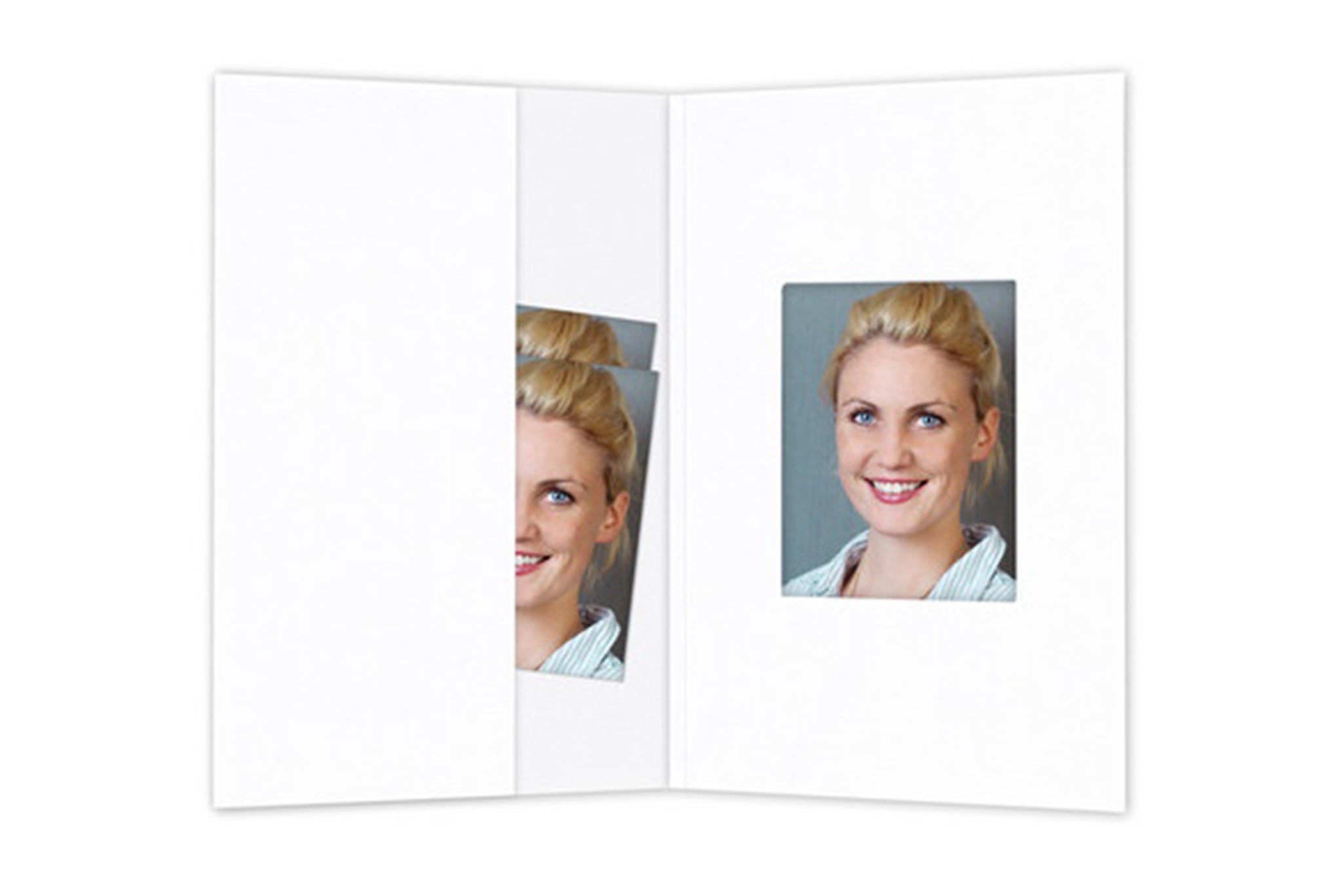 100x Passbildmappen 32x42mm - weiss - ProConsultingSchuler