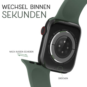Silikon Ersatzarmband für Apple Watch 7,6,5,4,3,2,1, SE 38-45mm