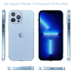 360° Silikon Clear Case Cover für Apple iPhone 13 Pro & 13 Pro Max Klar Hülle