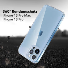 Laden Sie das Bild in den Galerie-Viewer, 360° Silikon Clear Case Cover für Apple iPhone 13 Pro &amp; 13 Pro Max Klar Hülle