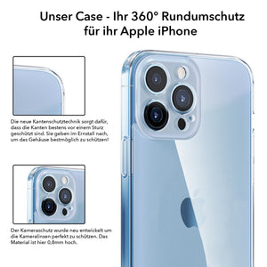 360° Silikon Clear Case Cover für Apple iPhone 13 Pro & 13 Pro Max Klar Hülle